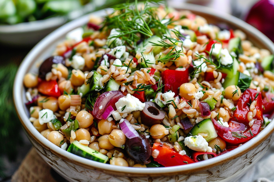 Mediterranean Farro Salad: A Perfect Potluck Dish
