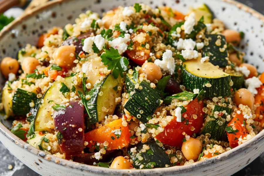Post Workout Meal: Protein-Packed Quinoa Salad with Roasted Vegetables