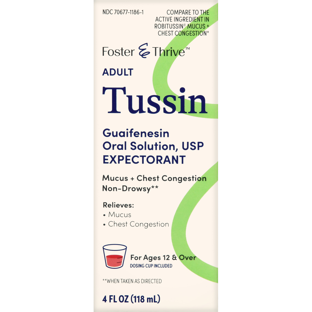Foster & Thrive Adult Tussin Guaifenesin Oral Solution
