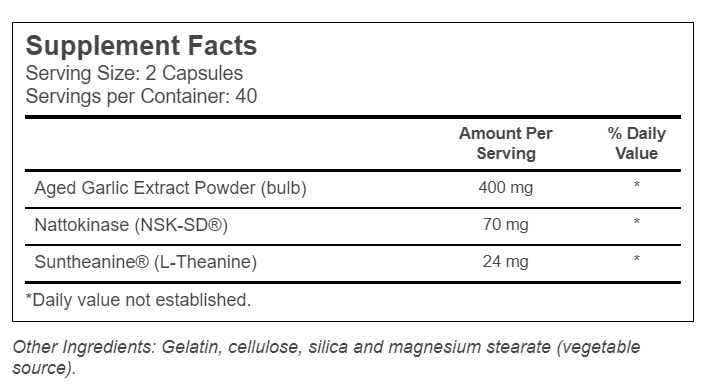 Blood Pressure Health Formula 109
