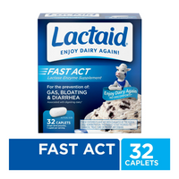 Thumbnail for LACTAID Fast Act Lactase Enzyme Supplement Caplets