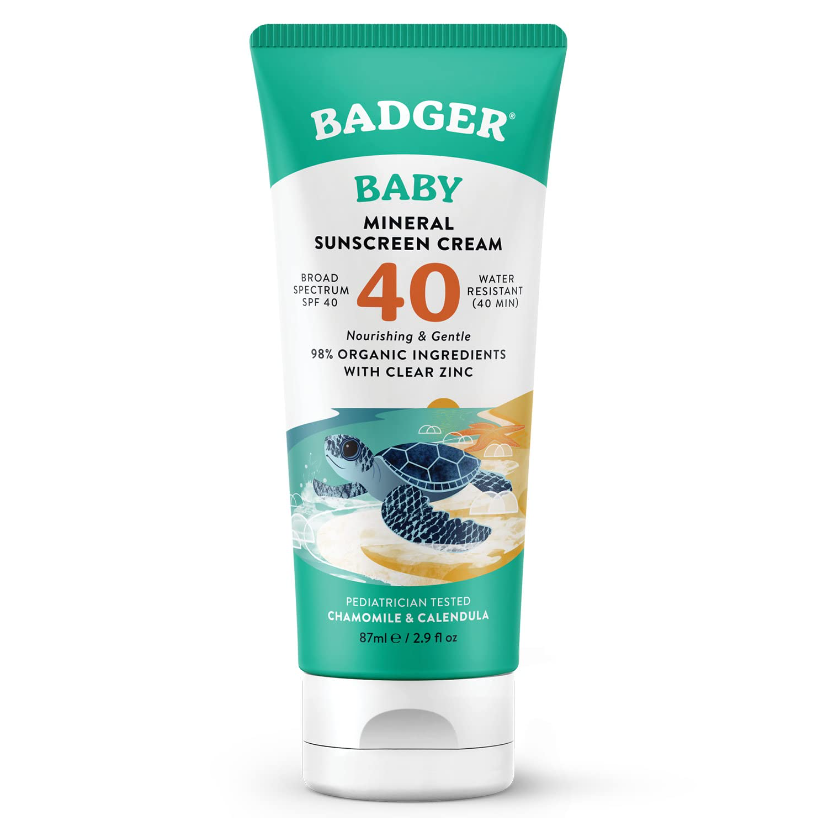 Baby Reef Safe Natural Mineral Sunscreen Cream 40 SPF - Badger