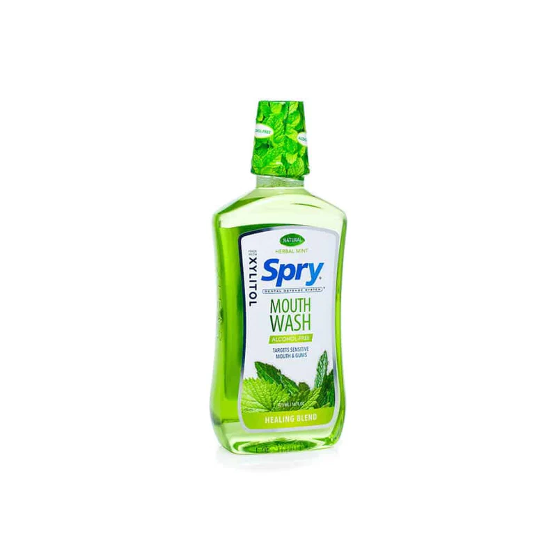 Spry Alcohol Free Mouth Wash Herbal Mint - spry