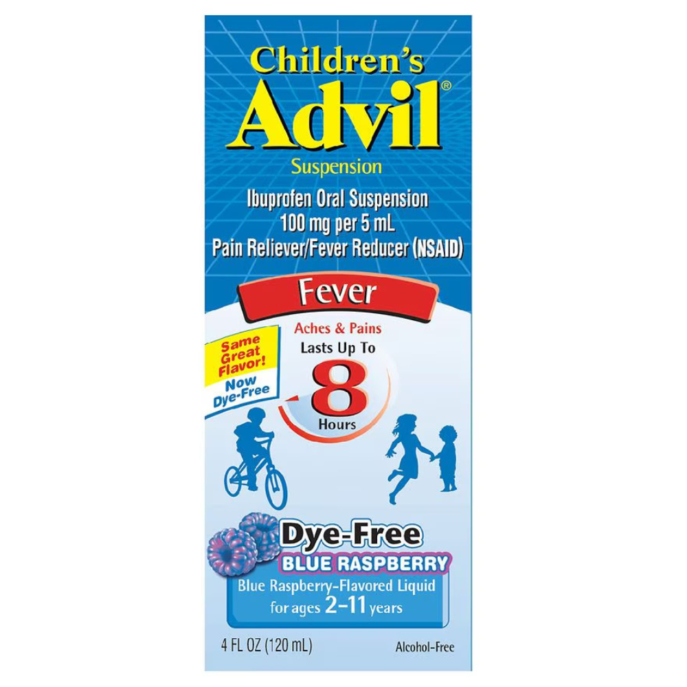 Children's Advil Suspension Dye-free Blue Raspberry