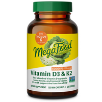 Thumbnail for Vitamin D3 5000 IU (125 mcg) plus K & K2