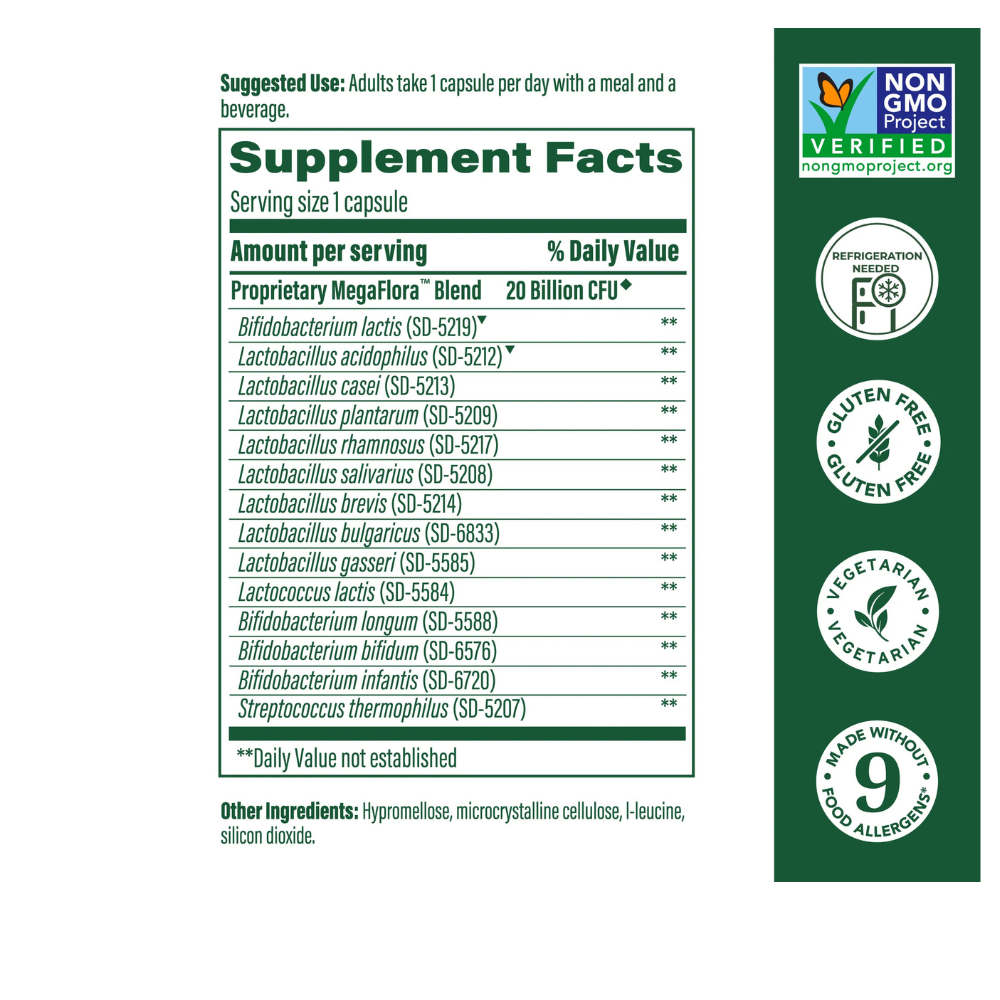 MegaFlora Probiotic Original - 14 Strains - 20 Billion live cultures