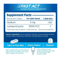 Thumbnail for LACTAID Fast Act Lactase Enzyme Supplement Caplets