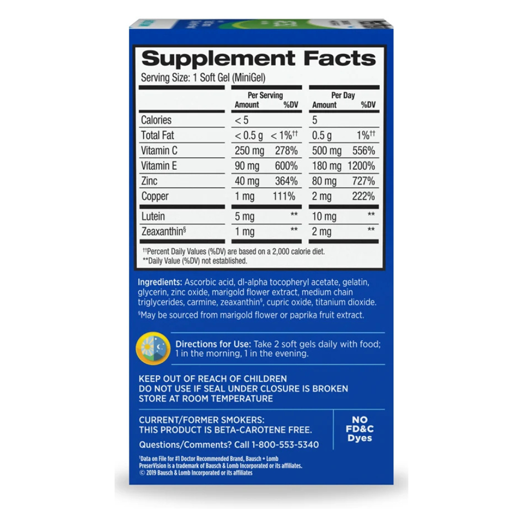 PreserVision AREDS 2 Formula Eye Vitamins