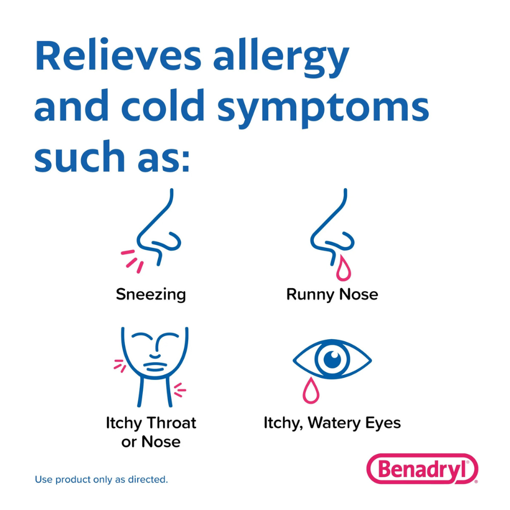 BENADRYL Allergy Antihistamine Dye-Free LIQUI-GELS with Diphenhydramine HCl 25 mg