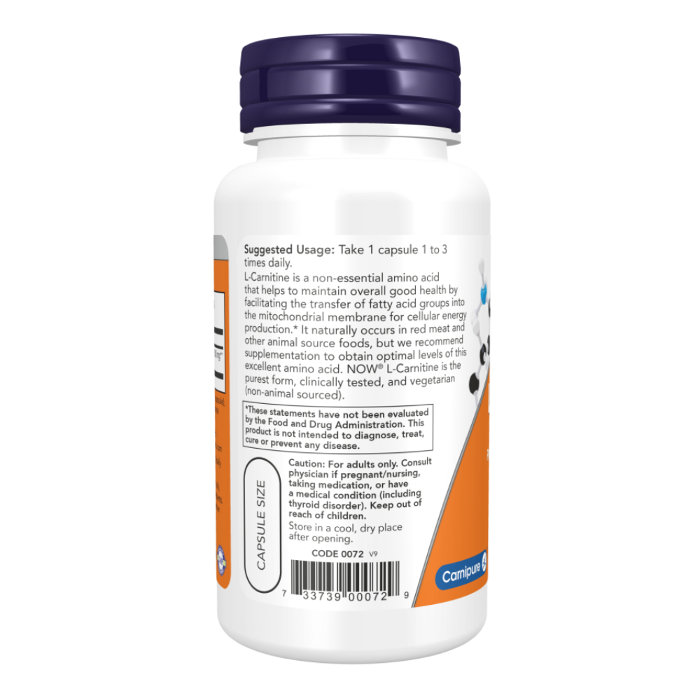 L-Carnitine 500 mg Veg Capsules