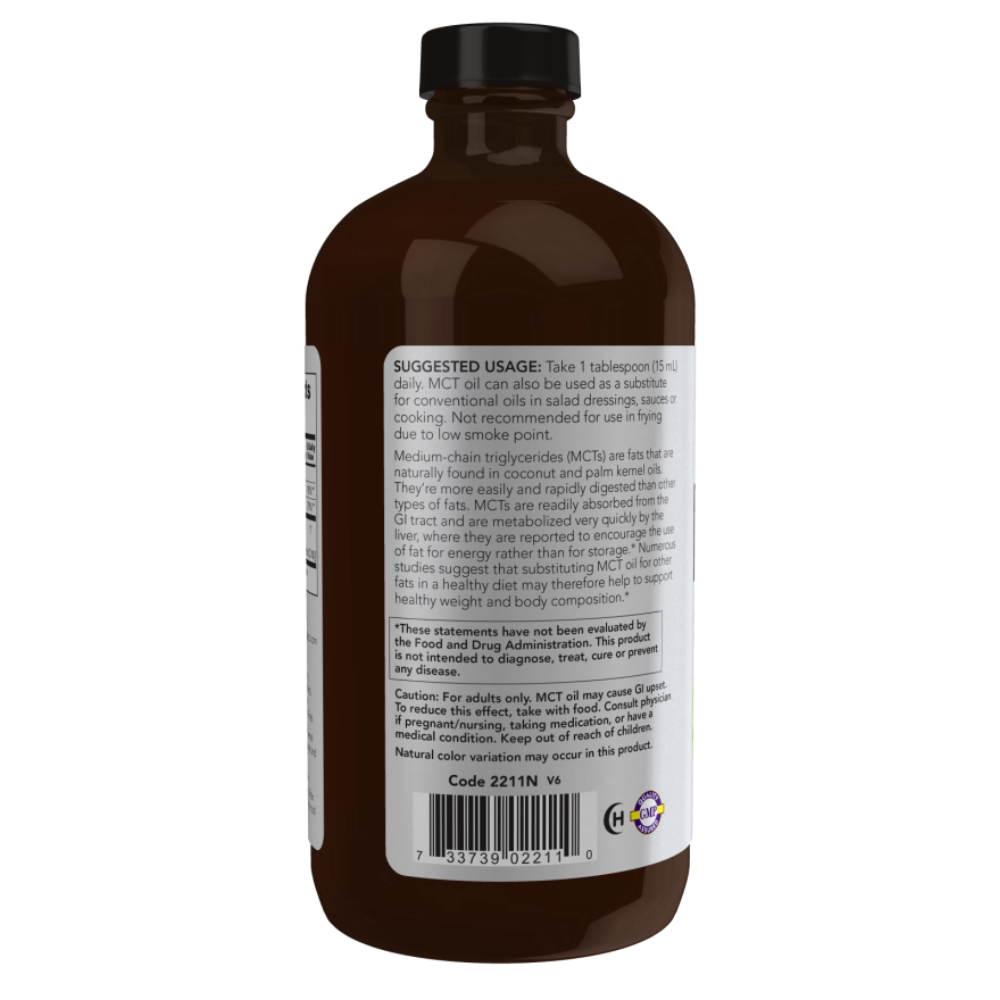 MCT Oil Liquid in Glass Bottle