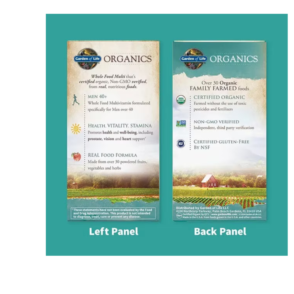 Organics Men's 40+ Multi Tablets