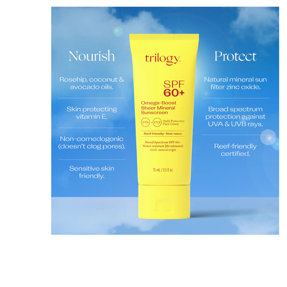 SPF 60+ OMEGA BOOST SHEER MINERAL SUNSCREEN
