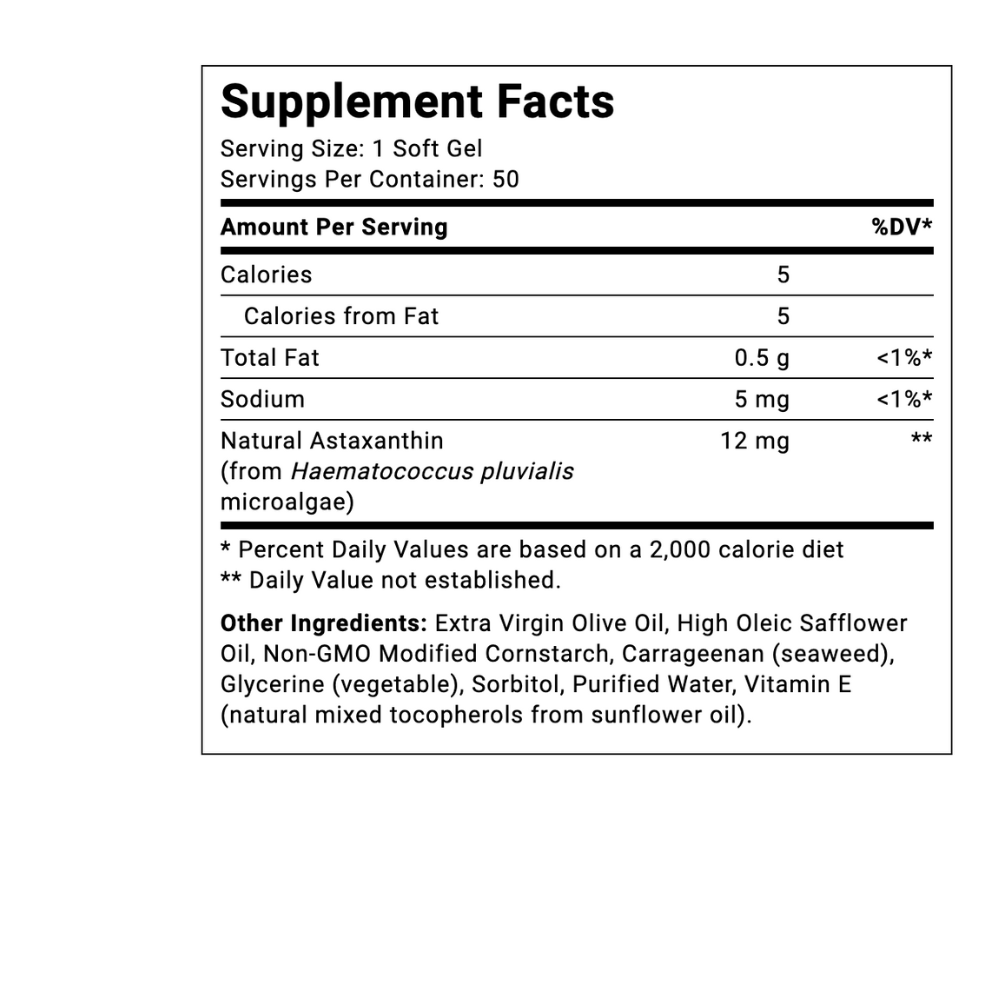 BioAstin Hawaiian Astaxanthin 12 mg