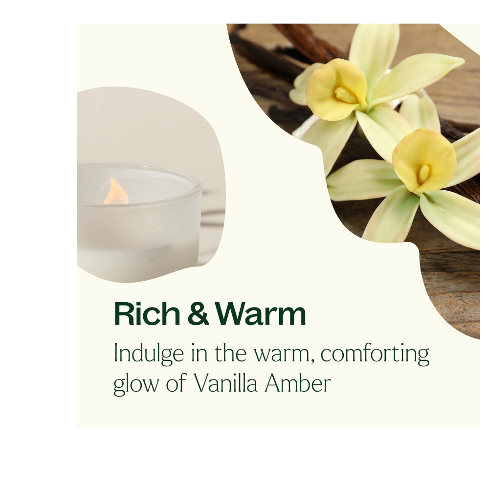 VANILLA AMBER NATURALLY SCENTED CANDLE