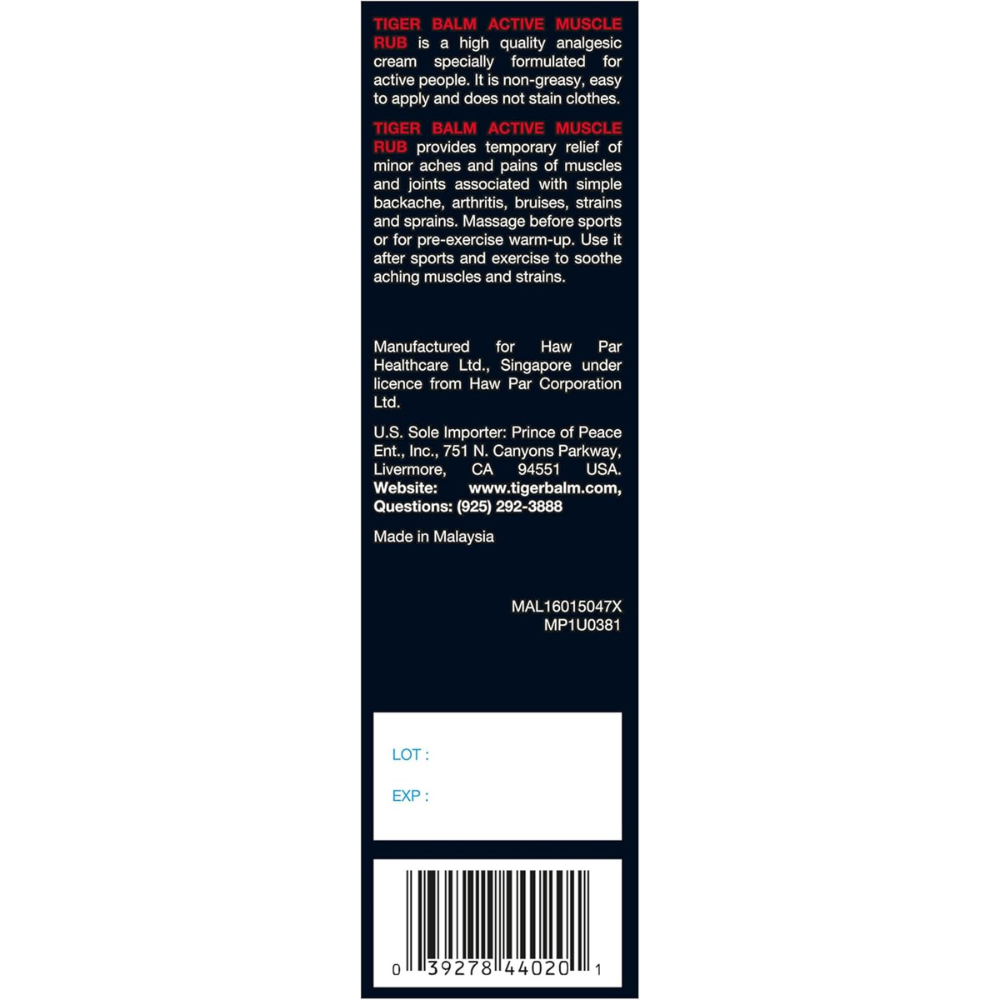 Tiger Balm Active Muscle Rub