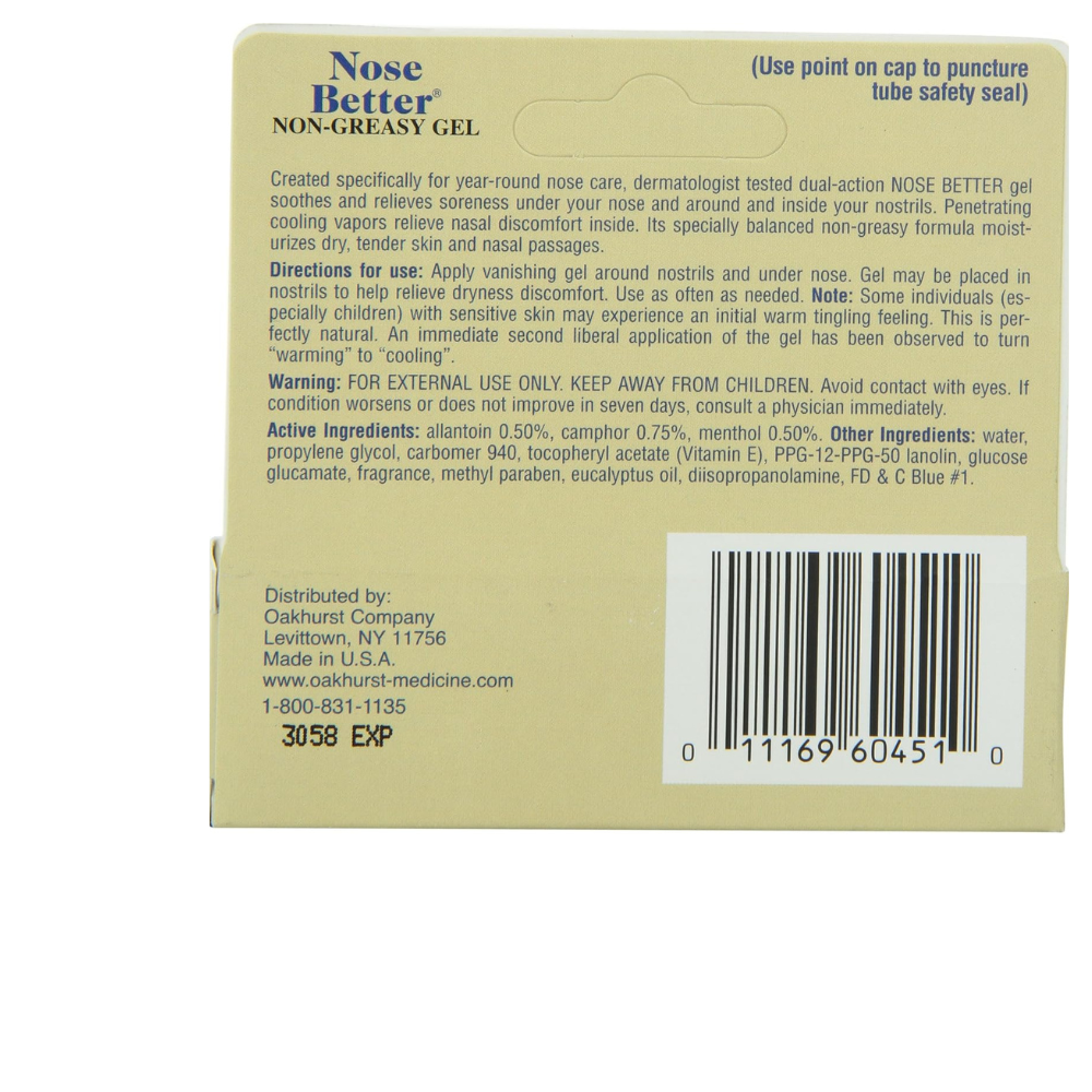 Nose Better Non-Greasy Aromatic Relief Gel