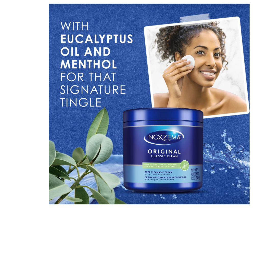 Noxzema Original Facial Cleanser Cream, Daily Deep Face Cleansing for All Skin Types