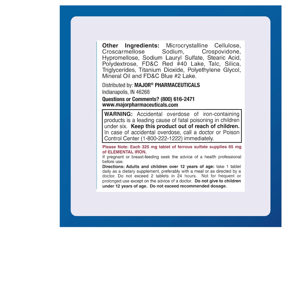 FERROUS SULFATE 325MG