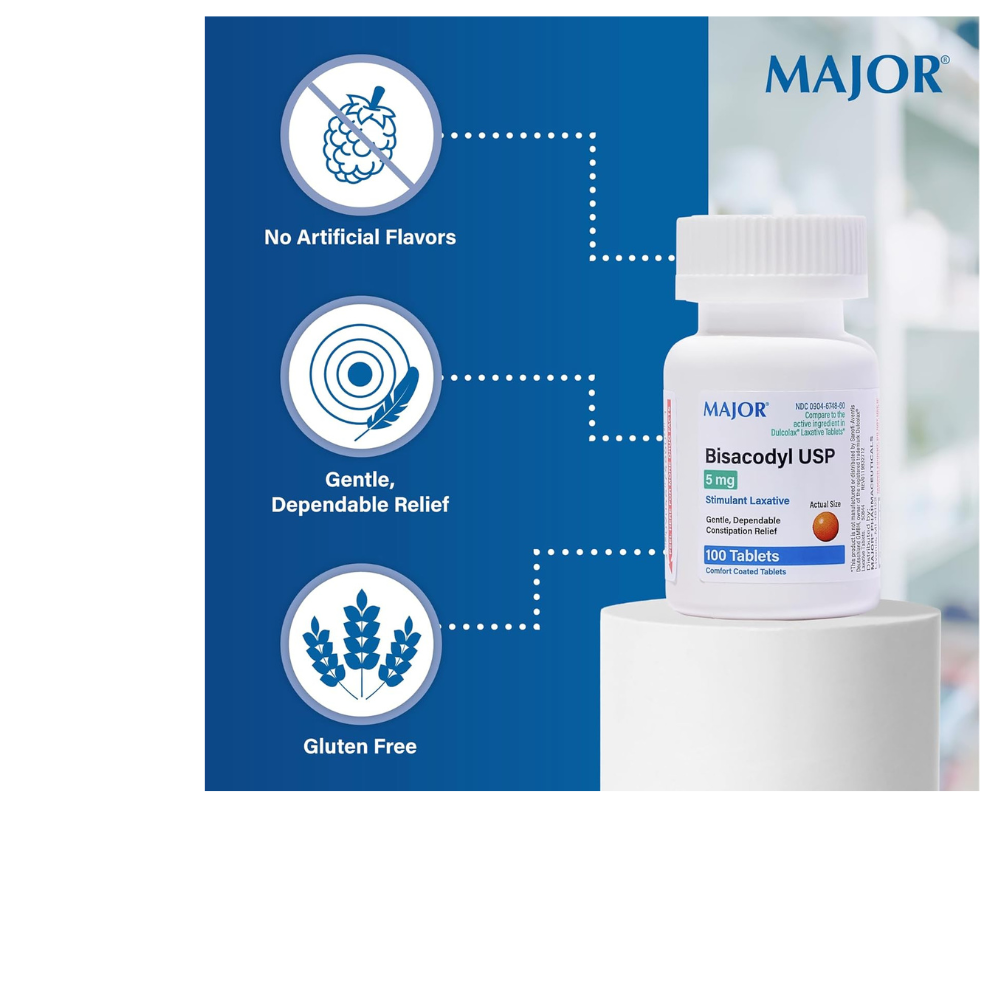 Bisacodyl Stimulant Laxative, 5mg Enteric Coated,