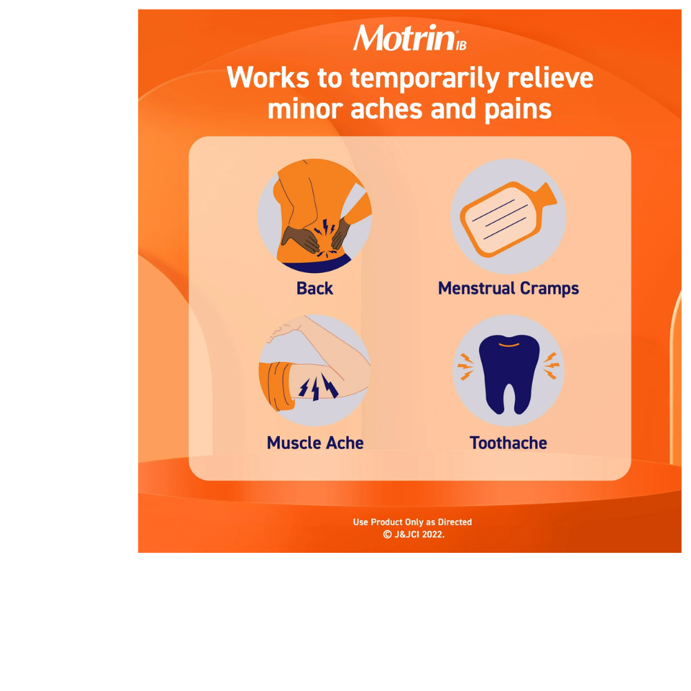 MOTRIN IB, Ibuprofen 200mg Tablets Pain Reliever & Fever Reducer