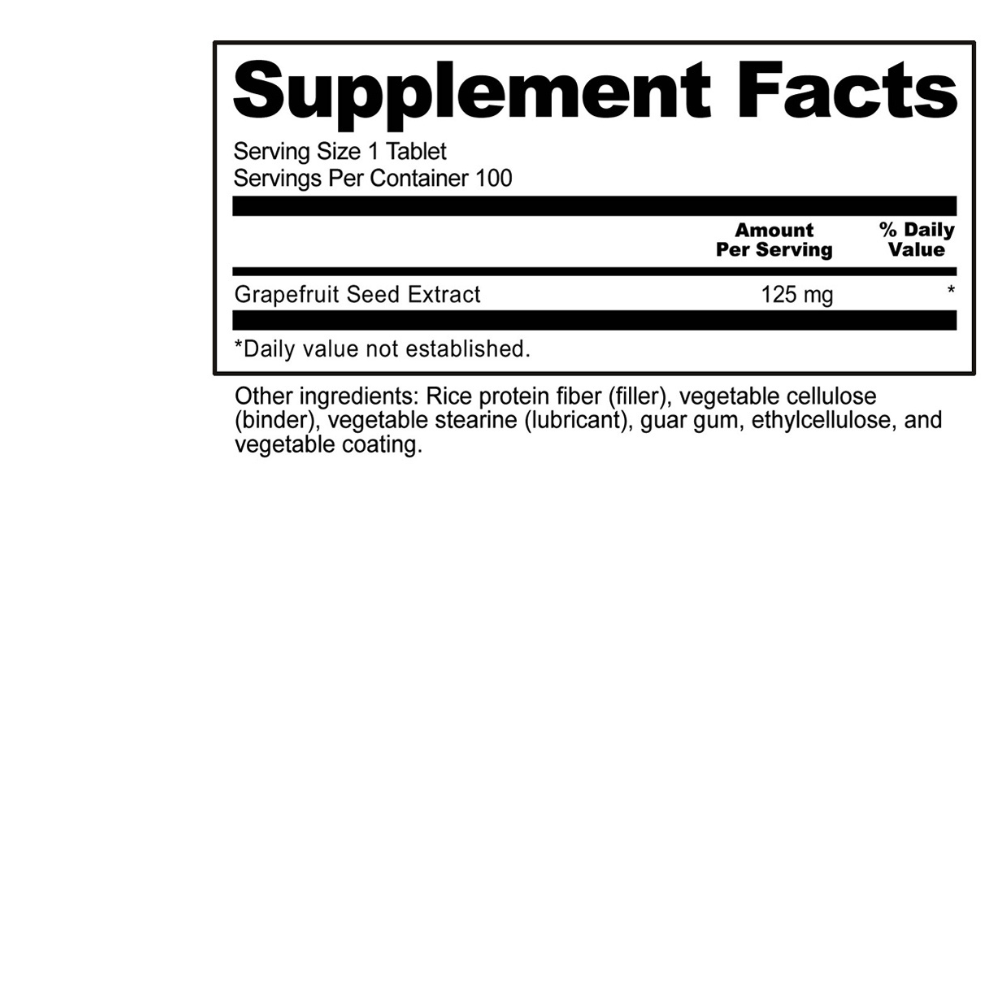 Grapefruit Seed Extract Tablets, 125 mg