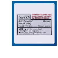 Thumbnail for Bisacodyl Stimulant Laxative, 5mg Enteric Coated,