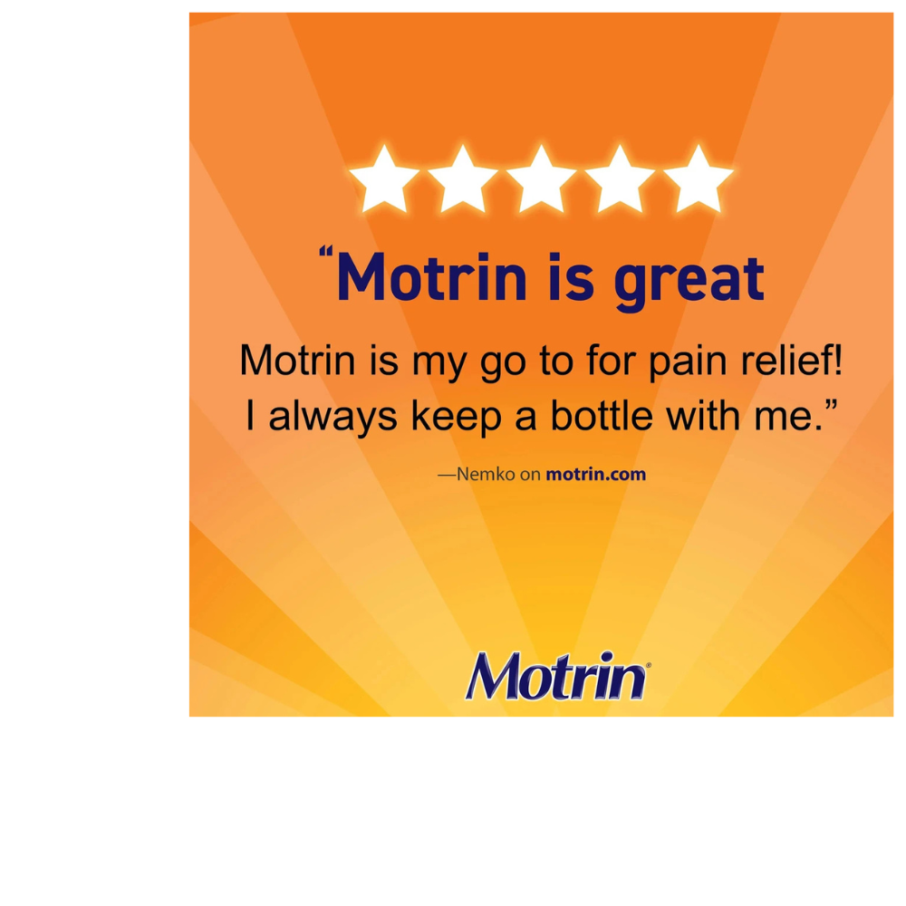 MOTRIN IB, Ibuprofen 200mg Tablets Pain Reliever & Fever Reducer