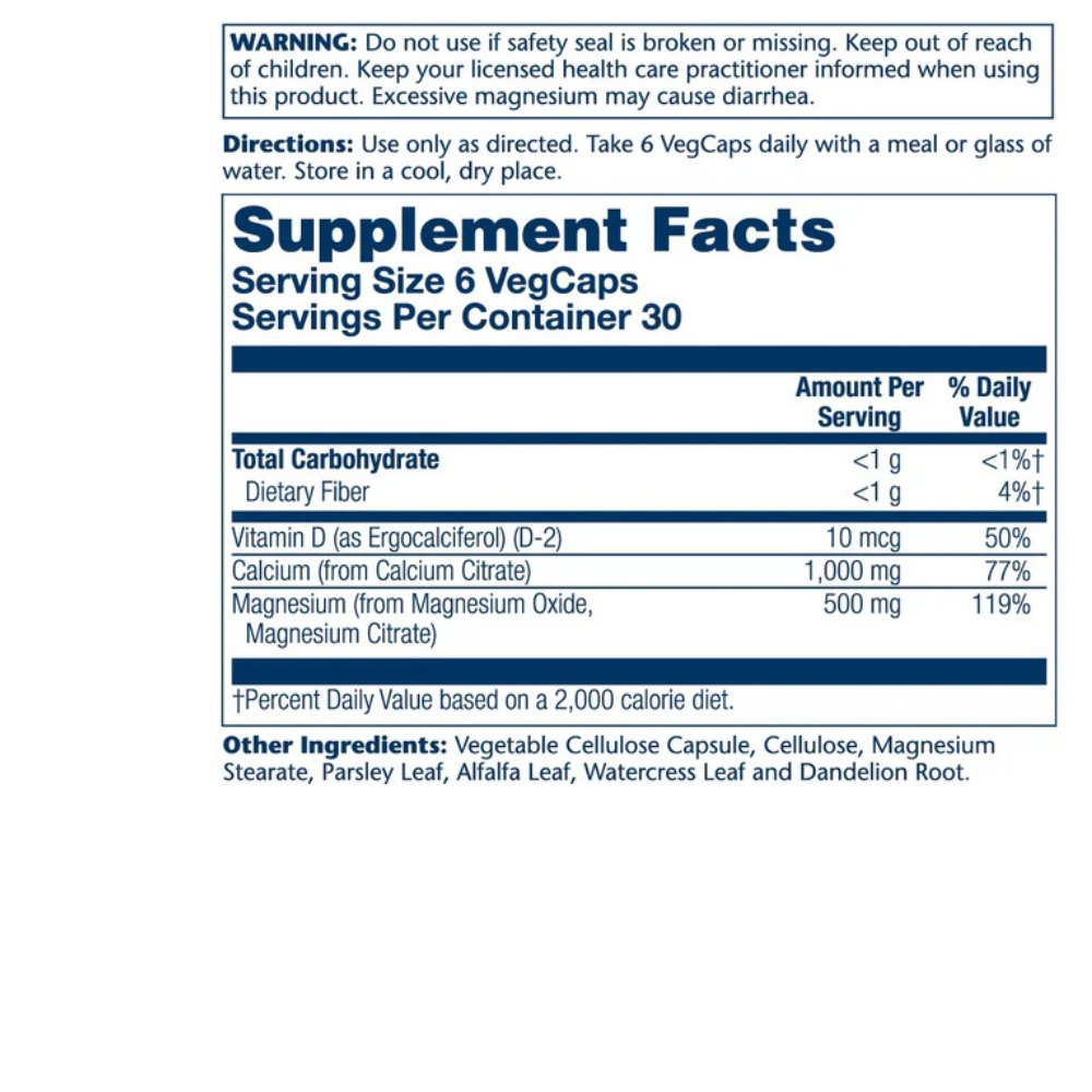 Cal-Mag Citrate w/D-2, 2:1 Ratio