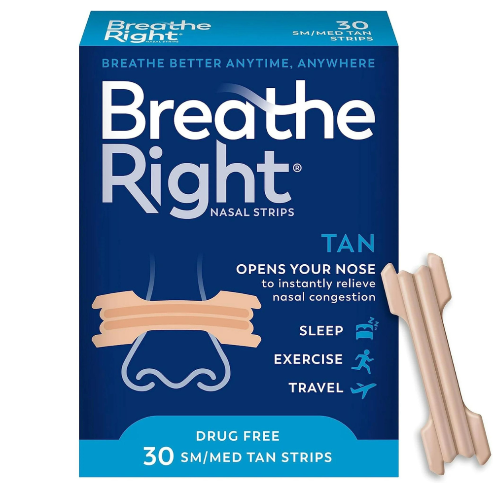 BREATHE RIGHT NASAL STRIPS TAN