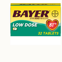 Thumbnail for Aspirin Regimen Bayer Low Dose Pain Reliever Enteric Coated Tablets, 81mg