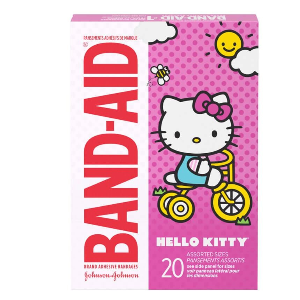 BAND-AID Brand Adhesive Bandages, featuring Hello Kitty