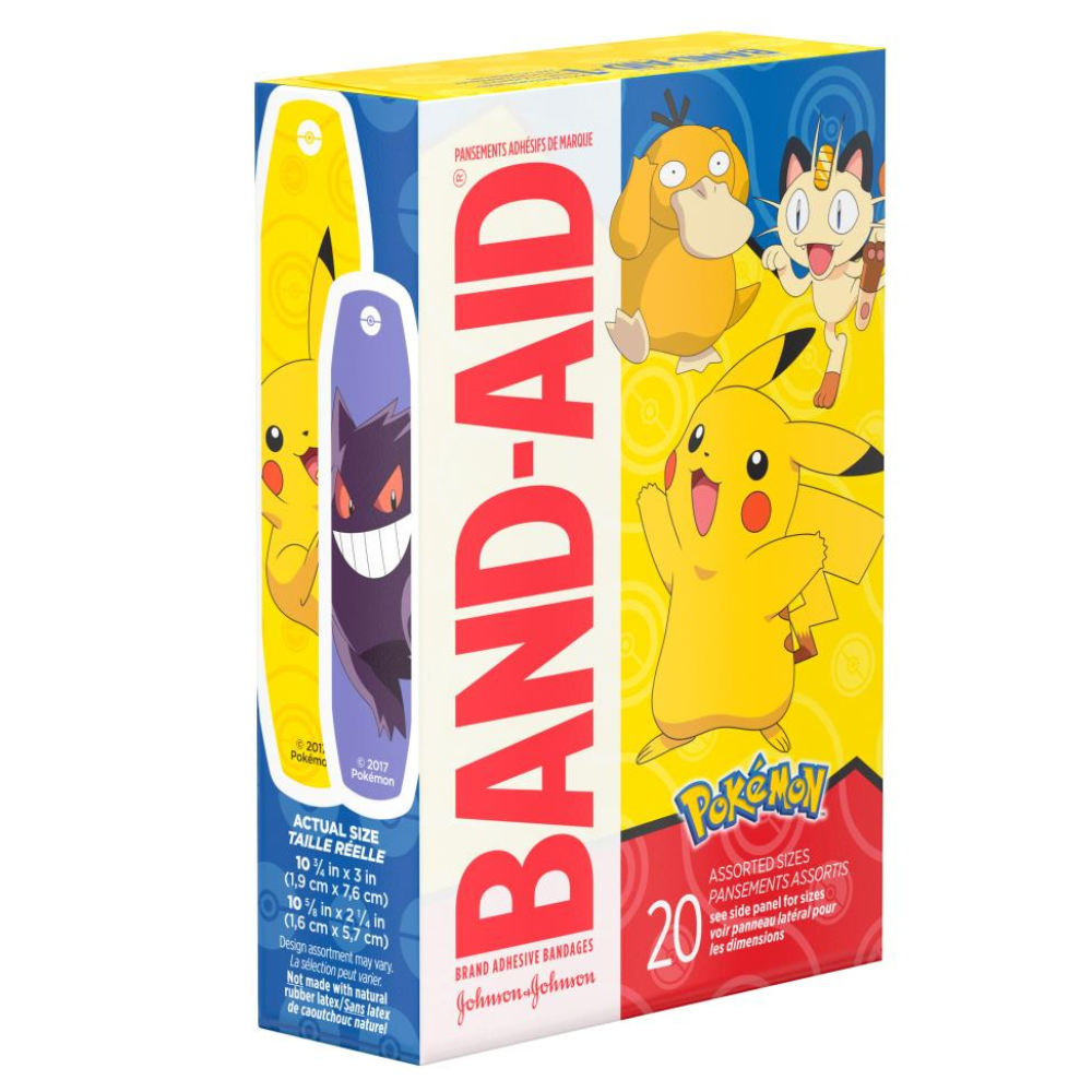 BAND-AID Brand Adhesive Bandages, featuring Pokémon