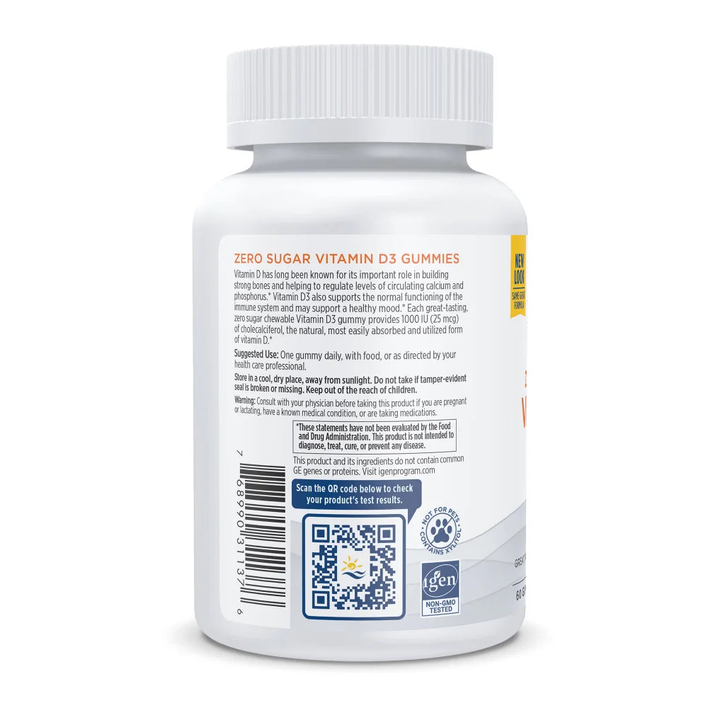 Zero Sugar Vitamin D3 Gummies