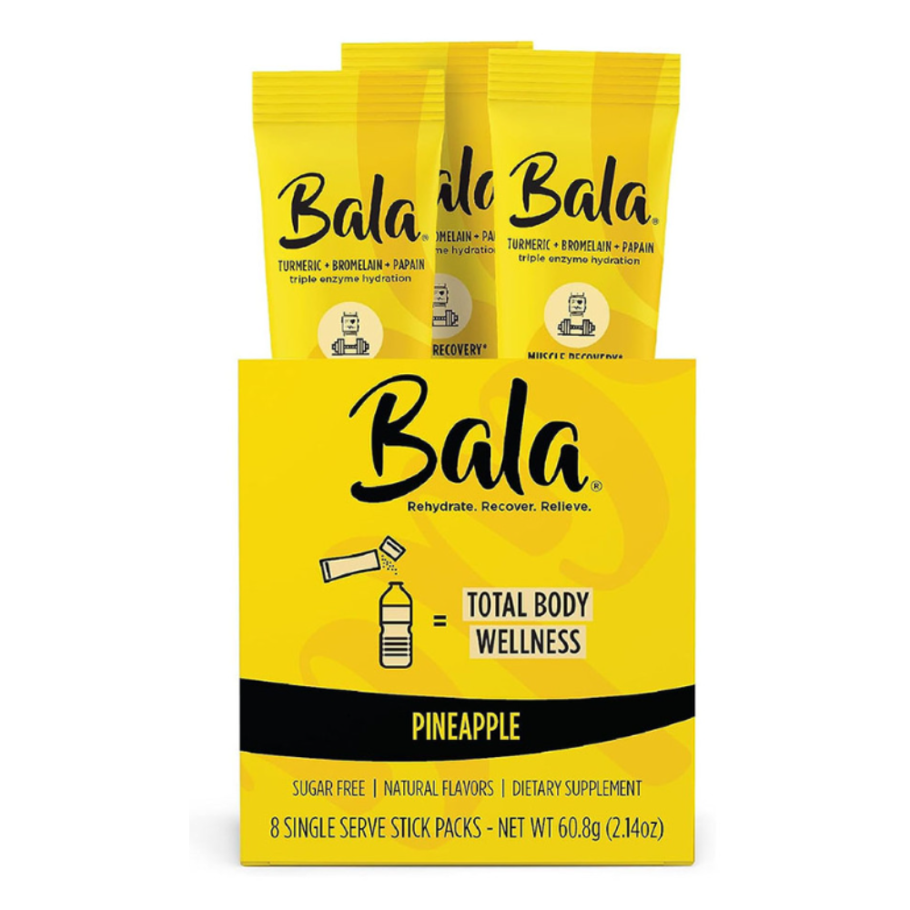 Bala Triple Enzyme Hydration Total Body Wellness Drink Mix Sticks, Pineapple