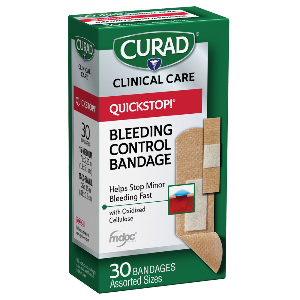 QuickStop! Bleeding Control Bandages, Assorted Sizes, 30 count