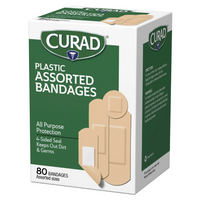 Thumbnail for Plastic Bandages, Assorted Sizes, 80 count