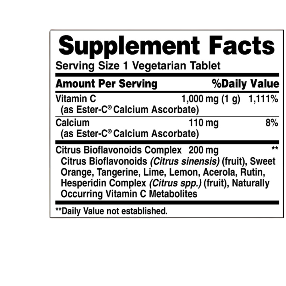 Ester-C 1000 mg with Citrus Bioflavonoids – Tablets