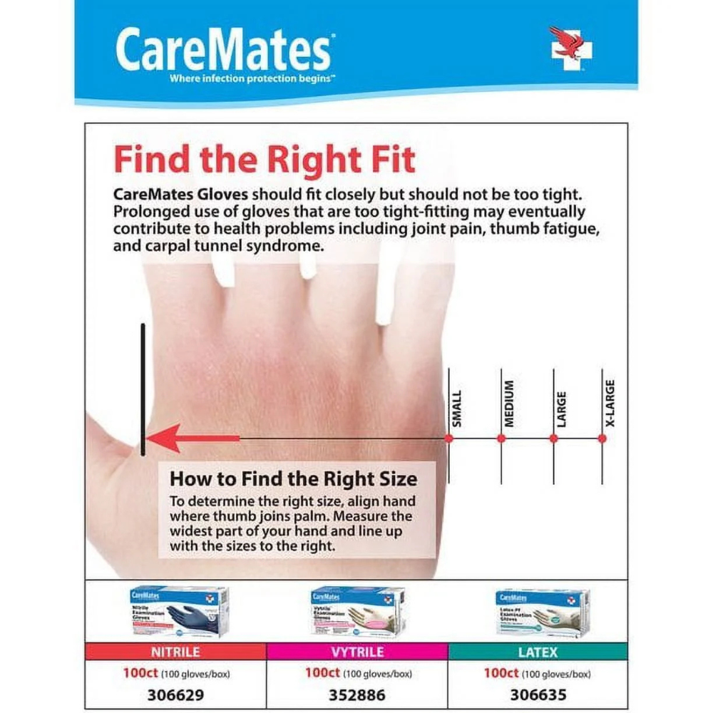 Nitrile Examination Gloves Latex Free & Powder Free, Large