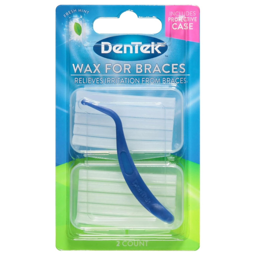 DenTek Clear Wax for Braces, Relief for Braces Irritation, Fresh Mint