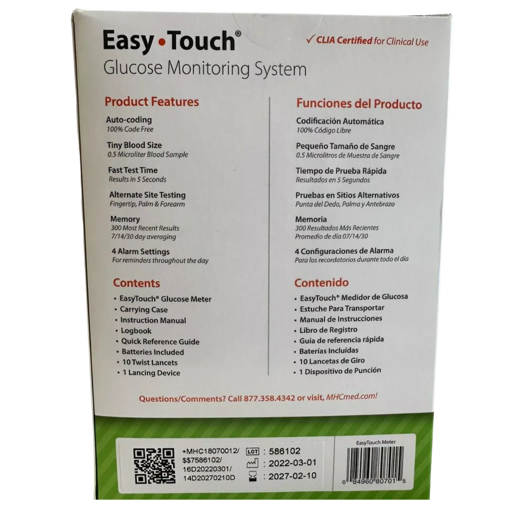 EASY TOUCH GLUCOSE MONITORING