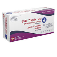 Thumbnail for Safe-Touch Latex Exam Gloves, Medium 100pcs.