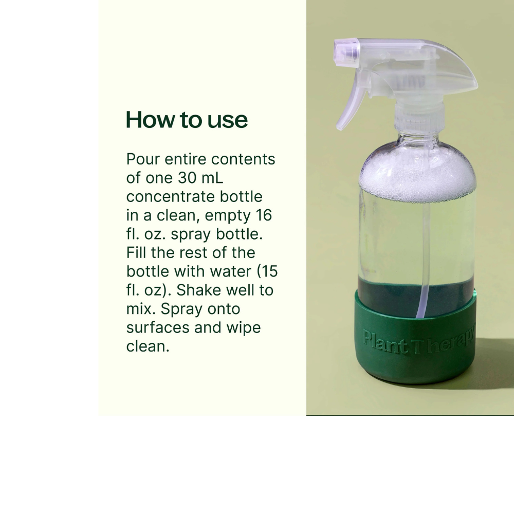 Glass Spray Bottle with Forest Green Sleeve