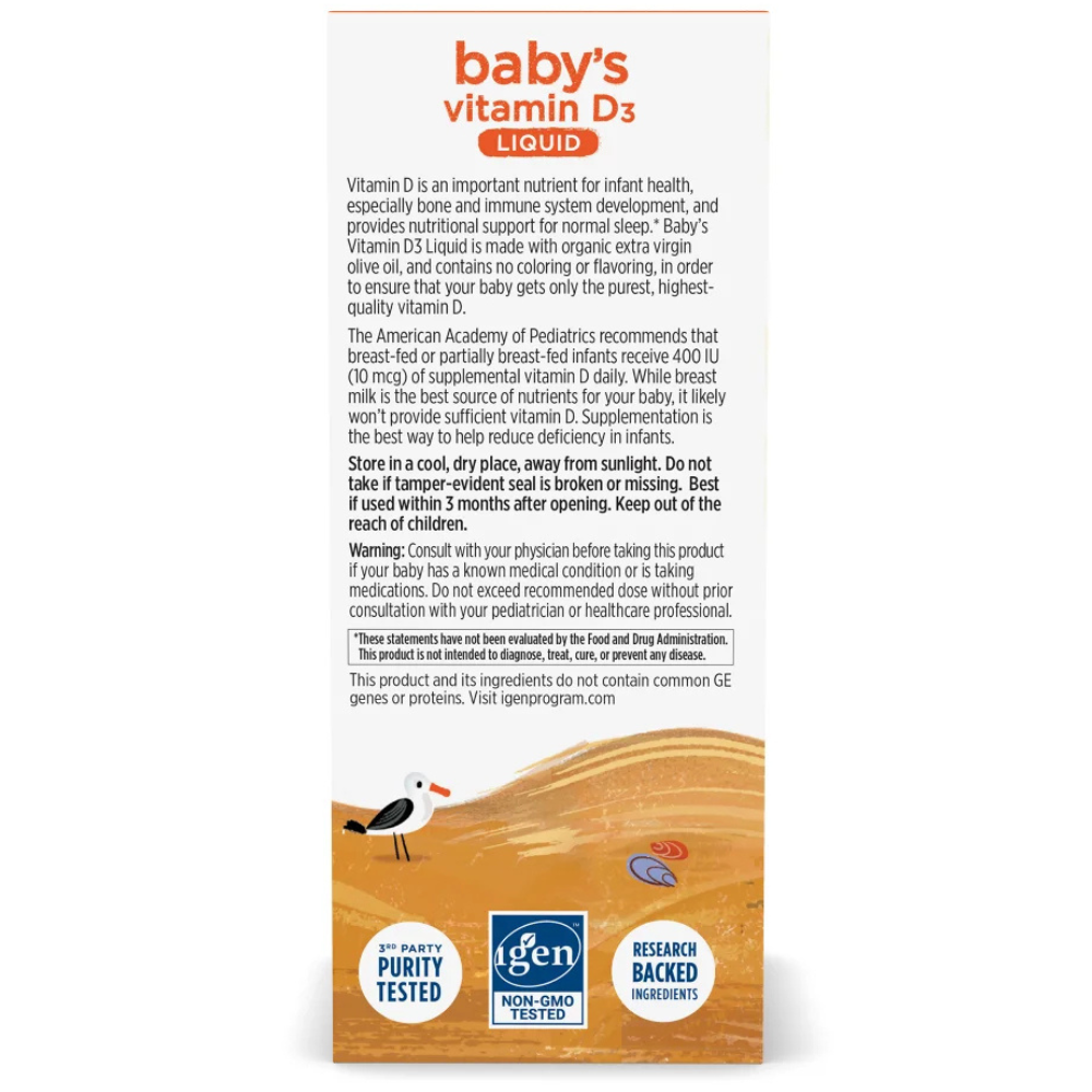 BABY'S VITAMIN D3 LIQUID - UNFLAVORED
