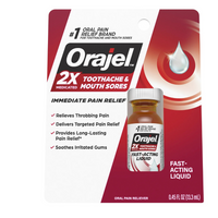 Thumbnail for Orajel 2X Medicated Toothache & Mouth Sores Liquid