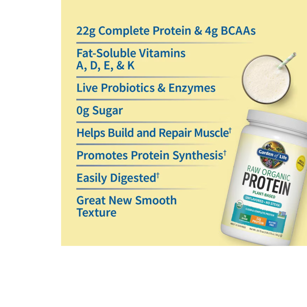 Raw Organic Protein Powder - Unflavored