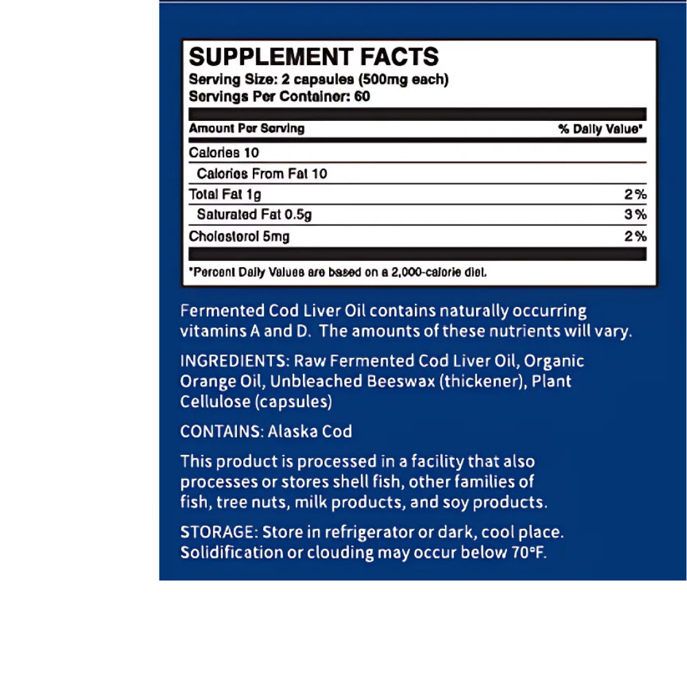 Fermented Cod Liver Oil – Capsule – MSC certified