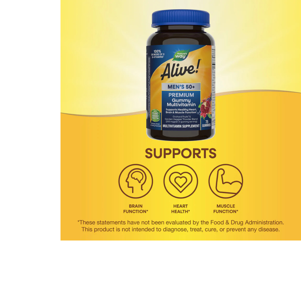 Alive! Premium Men’s 50+ Gummy Multivitamin