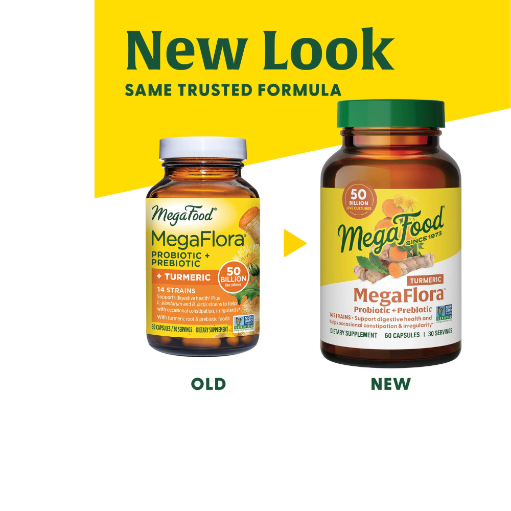 MegaFlora Probiotic + Prebiotic with Turmeric