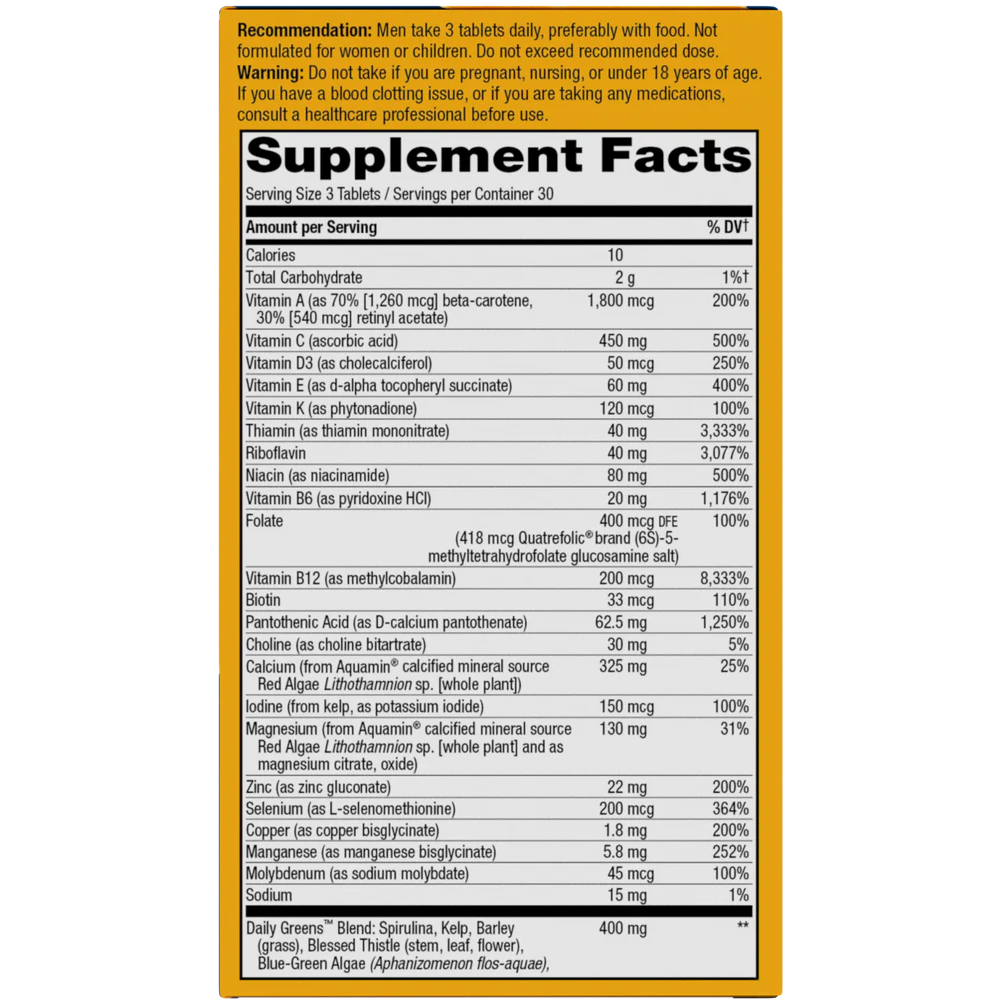 Alive! Men’s Max3 Daily Multivitamin
